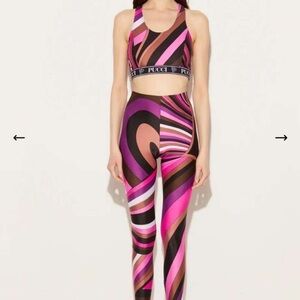 Emilio Pucci Pink and Purple Swirl Leggings Set